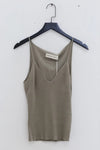 SWAYING V-neck knitted camisole series SW-SW22AW1T03-LV Green PS63